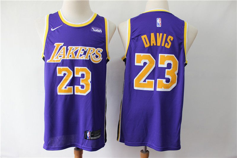 Men Los Angeles Lakers 23 Davis Purple Game Nike NBA Jerseys